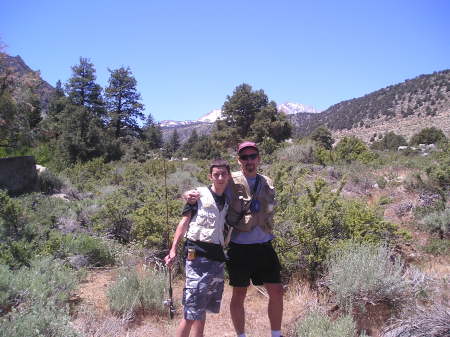 My son, Tim, and I at Bishop Creek, June 2005.