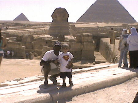 Justin and i in Egypt at the Great Sphinx of Giza