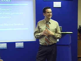 Me at work - Doing a Lecture in London, England