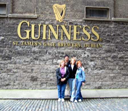 Nora and her siblings in Dublin, Ireland - 2004