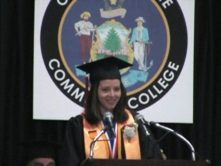 Speaking at graduation