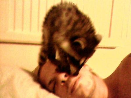 My Son & His racoon