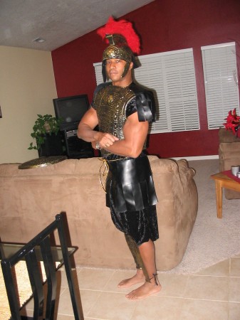 Playing gladiator on Halloween 2007