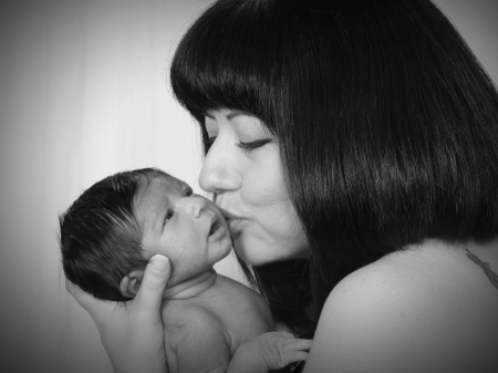 Mommy Kissing Baby Bryanna