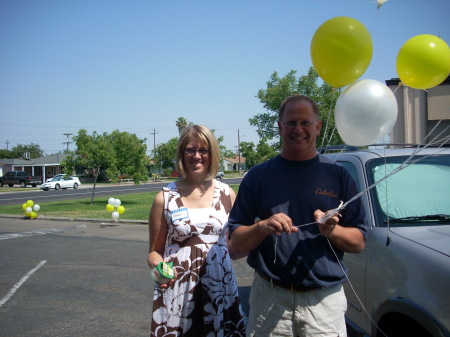 Shannon and I at a party in Manteca