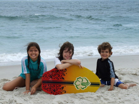 The kids at Island Beach