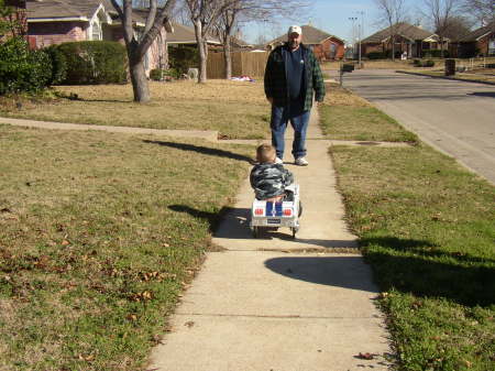 Jordan and Papa out for a morning drive!