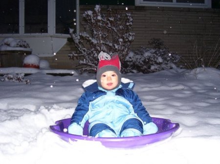 First snowsled ride