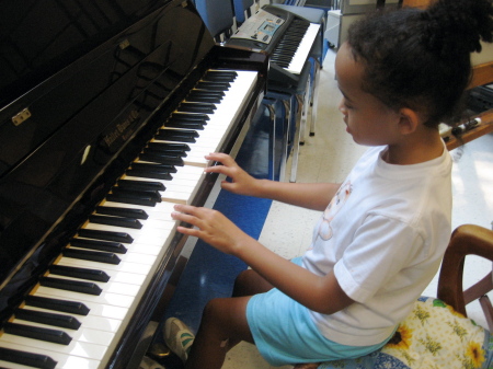 Jasmine at the piano