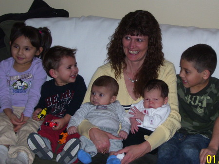 brenda lackage with our 5 grandkids