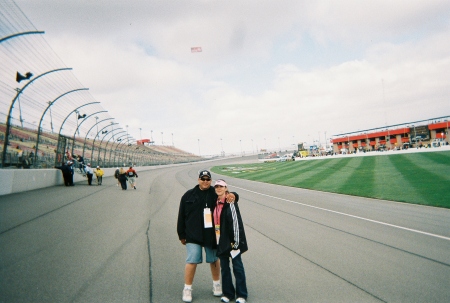 My husband and I at California Speedway for Nascar!