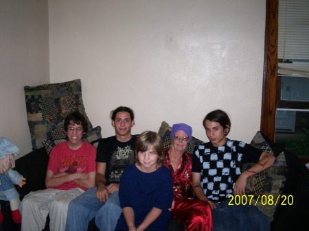 My 4 sons with Mom 2007
