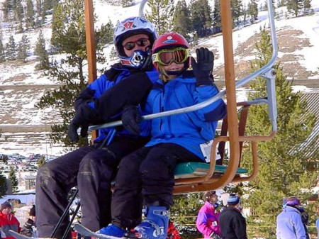 Lifting up Copper Mtn with Niece