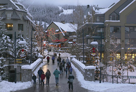 Skiing in Whistler Blackcomb, BC Canada