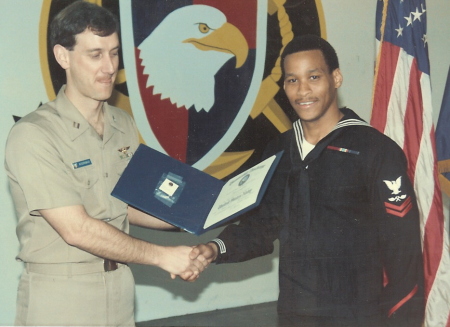 re-enlisting after graduating P-3 flight engineer school 1986 Moffett Field Ca. Next stop S.E.R.E. school and then on to Diego Garcia and VP-47