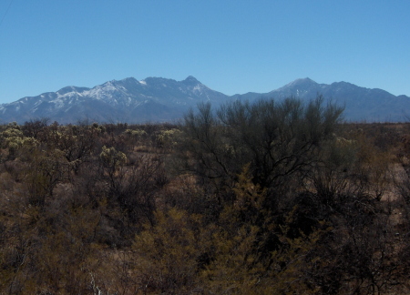 view of santa rita mtns. from my home in az