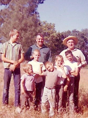 6 boys with dad and grampa