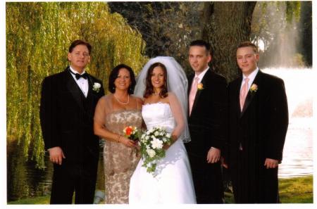 My Family, My daughter's wedding - Husband Bob, me, Kristine and sons Scott and Tim