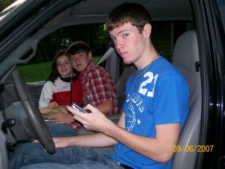 Will, Connor and Angela on the first day of school 2007