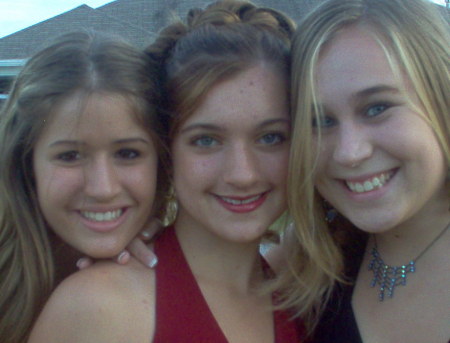 My youngest....last one the right. With  her friends at homecoming.