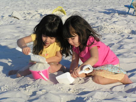 Clearwater Beach 2007 (both daughters)