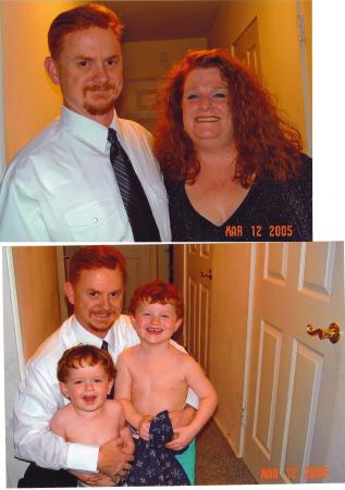 Son,Raymond, wife, Dylan and boys, Jarrett and Jake