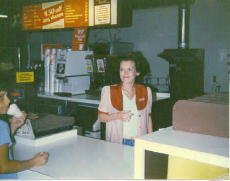 At work, Winchells Donuts, No. 2nd Street, El Cajon, CA