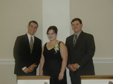 Amanda, Andrew and Aaron at our oldest daughters wedding 2004