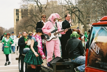the Genna's "band float", St. Patty's Day Parade