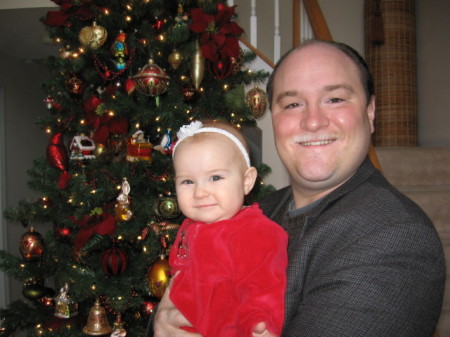 Cadence and Dad at Christmas 2005