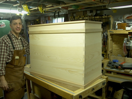 Sea chest just before applying the finish