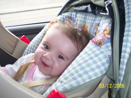Ashlyn in her car seat