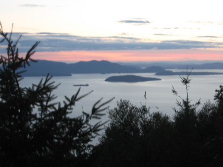 San Juan Islands at sunset