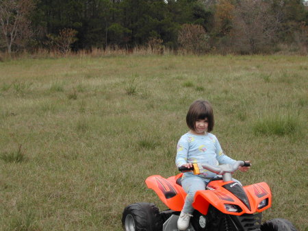 Janie' on her 4 wheeler