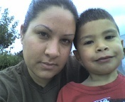 My baby girl Sheena and her son, Kaden