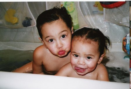 boys in the tub