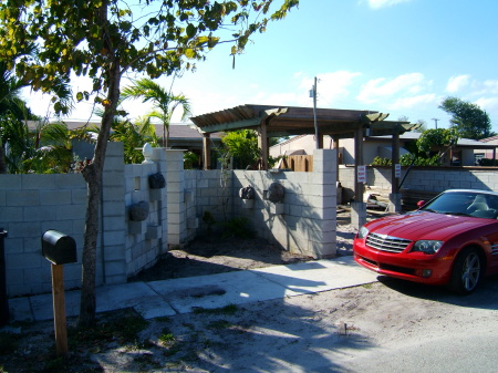 Front of the house and gated entry