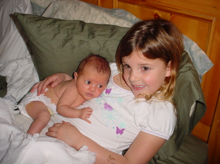 Madeline and baby sister Sophia