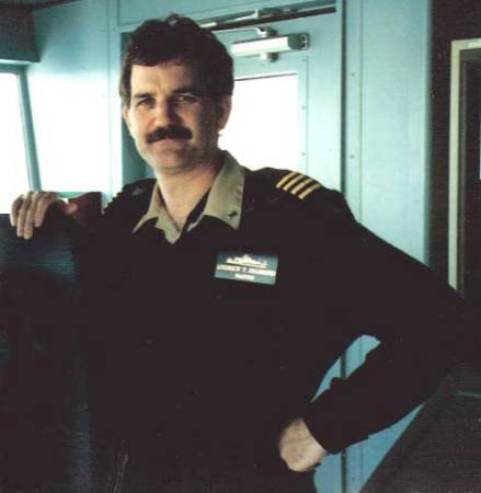 Captain Diamond aboard the USNS Henson, October 1998