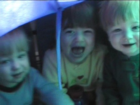 kids in a tent