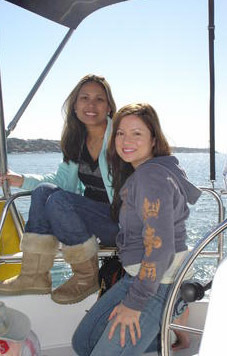 My gf & I sailing in Long Beach