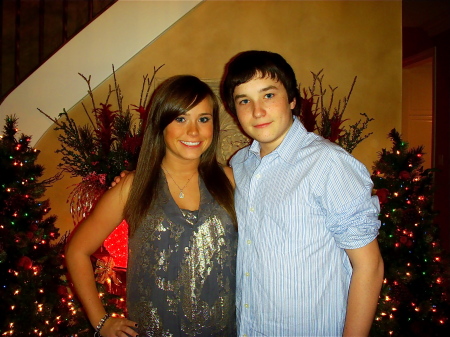 Kelly, 18 and Kyle, 15 Christmas 2008