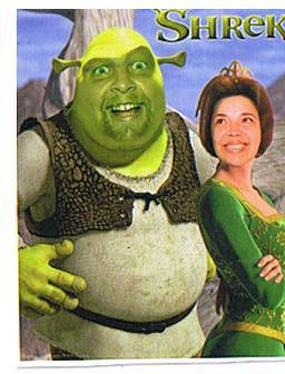 The hubby and I as Shrek and Fiona