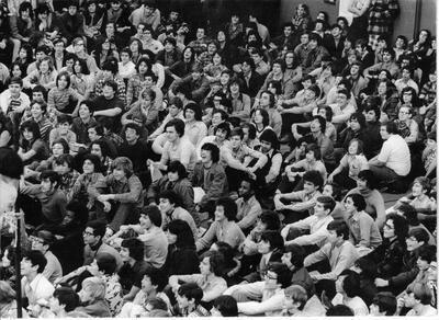 XHS Pep Rally, probably about 1973