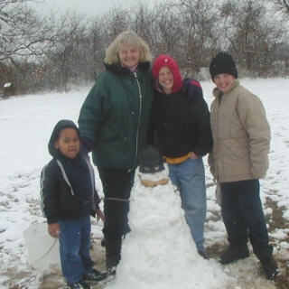 Me and 3 of my foster sons, Jan 2004