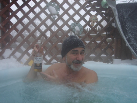WINTERTIME IN THE HOT TUB