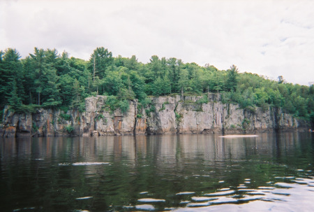 Canoeing down the St.Croix River in Wisconsin
