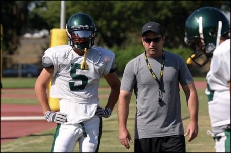 coaching my son bobby at sac state 2005