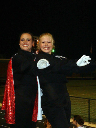 Stephanie (and Audrey) as drum major - Fall 2002