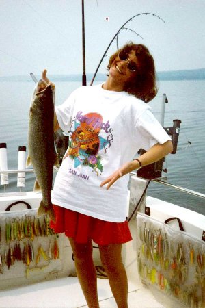 Reeling in the big one on Lake Superior 1995